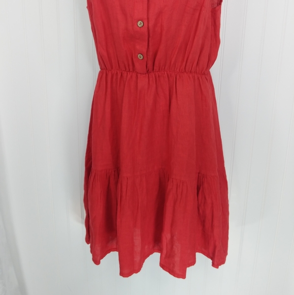 LE REGAZZE Made in Italy Linen Fit and Flare Dress - Picture 14 of 16